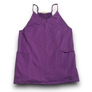 Listicle Purple Lined Mini Dress Size Large Preppy Sporty Pockets